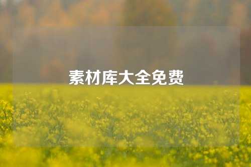 素材库大全免费