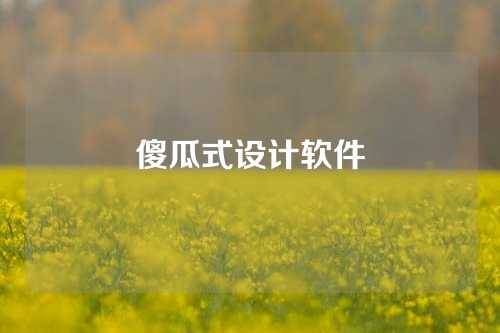 傻瓜式设计软件