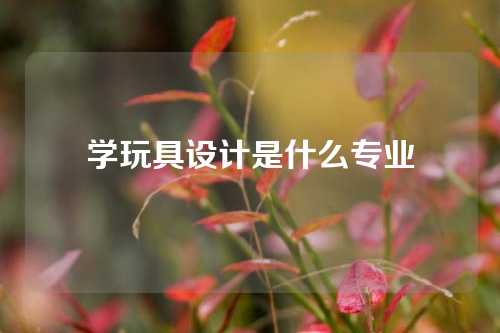 学玩具设计是什么专业