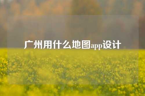 广州用什么地图app设计