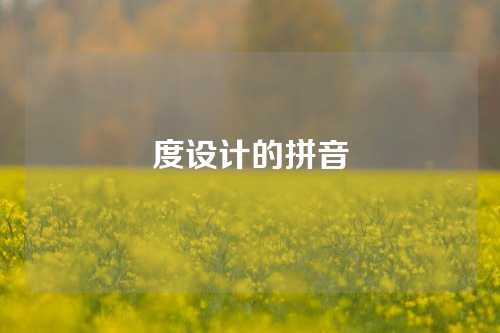 度设计的拼音