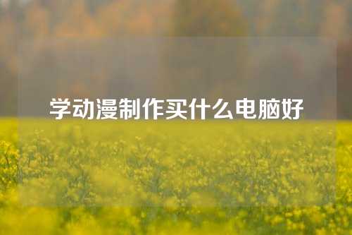 学动漫制作买什么电脑好