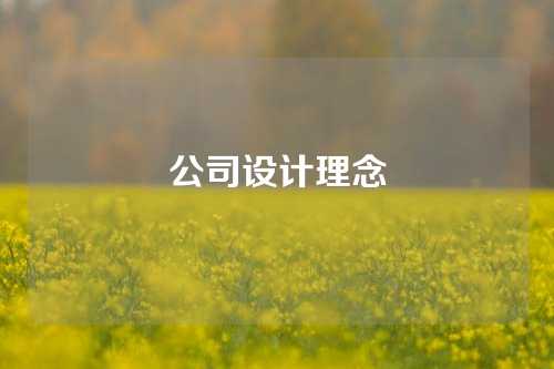 公司设计理念