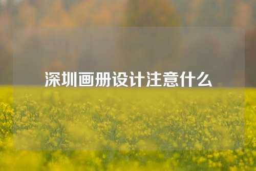 深圳画册设计注意什么