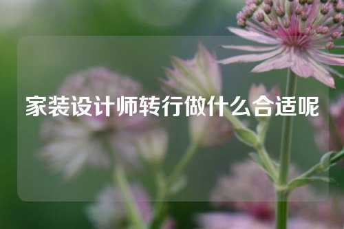 家装设计师转行做什么合适呢