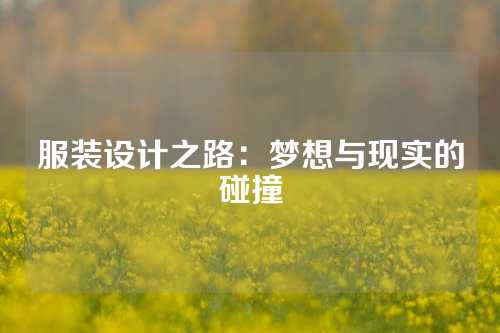 服装设计之路：梦想与现实的碰撞