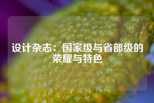 设计杂志：国家级与省部级的荣耀与特色