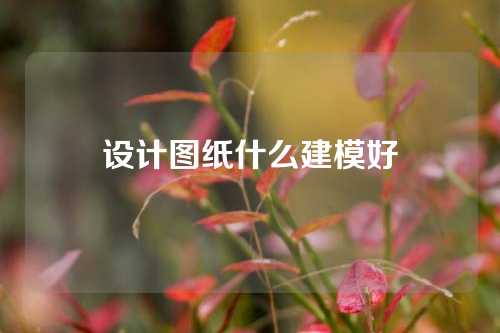 设计图纸什么建模好