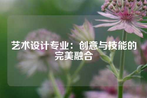 艺术设计专业：创意与技能的完美融合