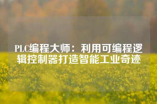 PLC编程大师：利用可编程逻辑控制器打造智能工业奇迹