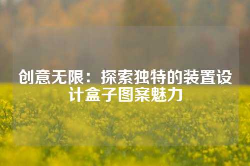 创意无限：探索独特的装置设计盒子图案魅力