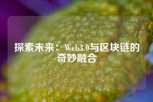 探索未来：Web3.0与区块链的奇妙融合