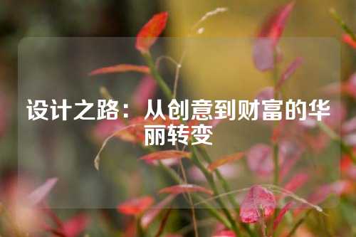 设计之路：从创意到财富的华丽转变