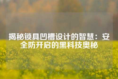 揭秘锁具凹槽设计的智慧：安全防开启的黑科技奥秘