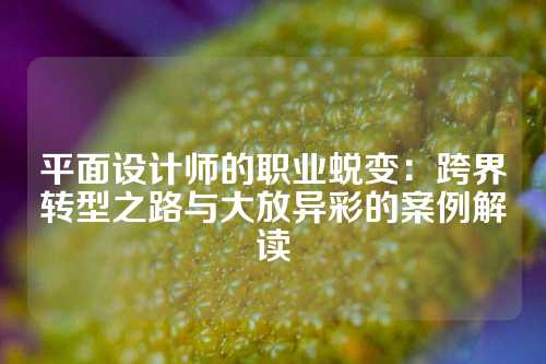 平面设计师的职业蜕变：跨界转型之路与大放异彩的案例解读