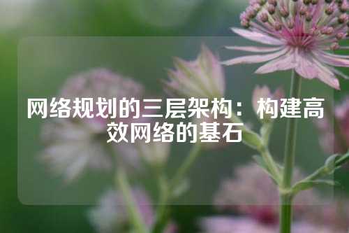 网络规划的三层架构：构建高效网络的基石