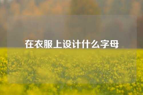 在衣服上设计什么字母