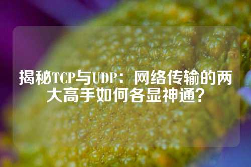 揭秘TCP与UDP：网络传输的两大高手如何各显神通？