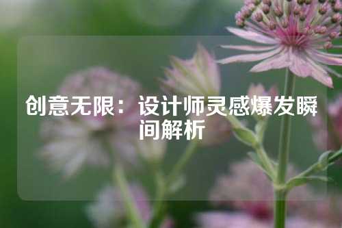 创意无限：设计师灵感爆发瞬间解析