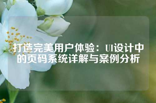 打造完美用户体验：UI设计中的页码系统详解与案例分析