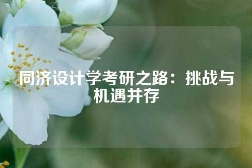 同济设计学考研之路：挑战与机遇并存