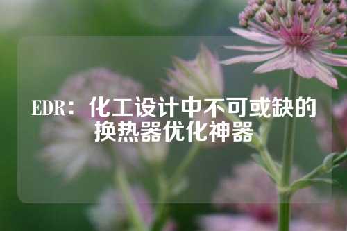 EDR：化工设计中不可或缺的换热器优化神器