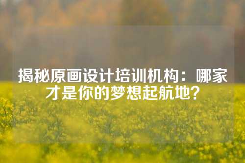 揭秘原画设计培训机构：哪家才是你的梦想起航地？