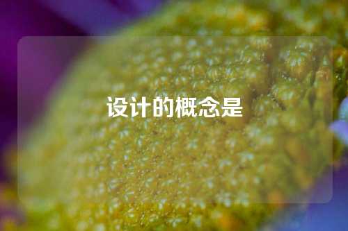 设计的概念是