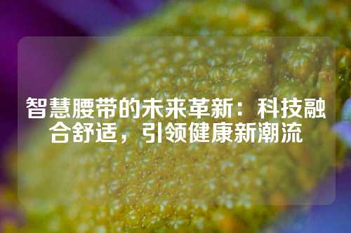 智慧腰带的未来革新：科技融合舒适，引领健康新潮流