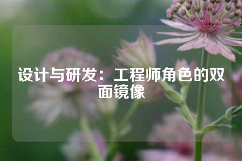 设计与研发：工程师角色的双面镜像