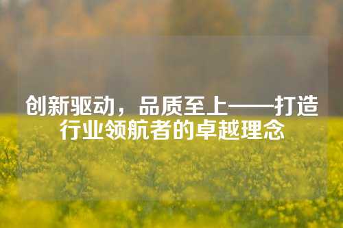 创新驱动，品质至上——打造行业领航者的卓越理念