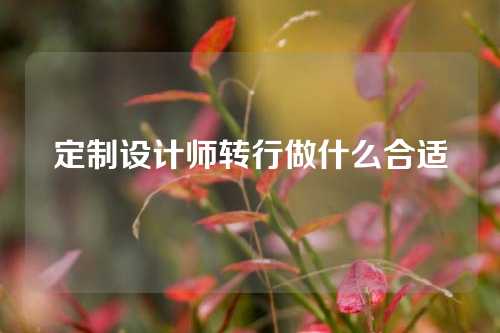 定制设计师转行做什么合适