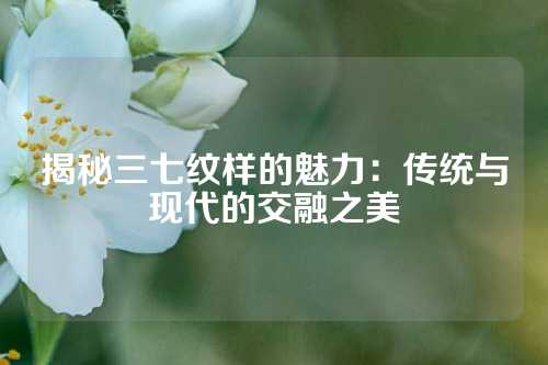 揭秘三七纹样的魅力：传统与现代的交融之美