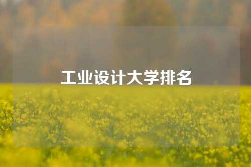 工业设计大学排名