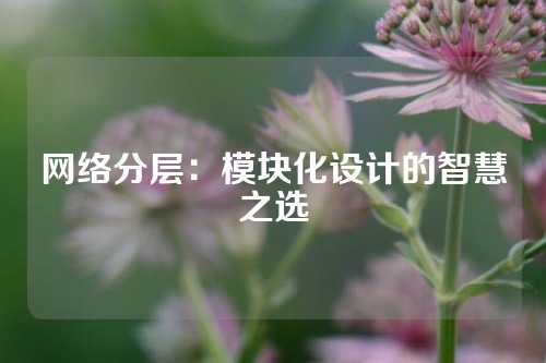 网络分层：模块化设计的智慧之选