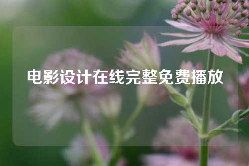 电影设计在线完整免费播放