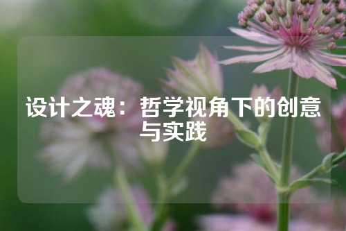 设计之魂：哲学视角下的创意与实践